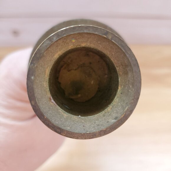 VTG 1950s HB Solid Brass Twisted Candlestick Holder 10" Tall Swirl Design Decor - Picture 4 of 10